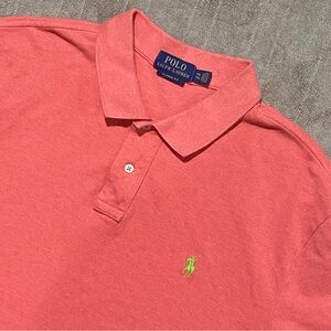 Ralph Lauren Men's Pink Polo Shirt Pullover Pony Rugby Preppy Casual Golf XXL